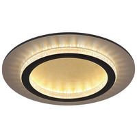 GLOBO LED-Deckenleuchte gold klar mattschwarz Kunststoff Metall H/D: ca. 5,5x35 cm 1 Brennstellen JAYDEN - gold/klar (35,00/5,50cm) - GLOBO
