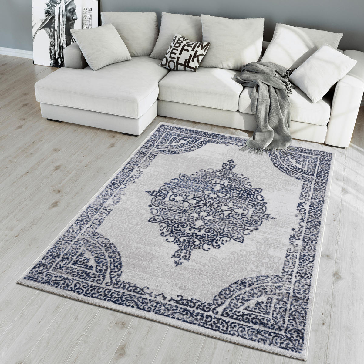Sanat Teppich Evra hellgrau B/L: ca. 120x160 cm Evra - hellgrau (120,00/160,00cm) - Sanat