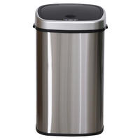 HOMCOM Abfalleimer silber B/H/L: ca. 28,9x68x40,9 cm Abfalleimer - silber (40,90/28,90/68,00cm) - HOMCOM