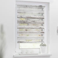Doppelrollo Duo Bretter grau B/T: ca. 70x150 cm Duo Bretter - grau (70,00/150,00cm) - LICHTBLICK