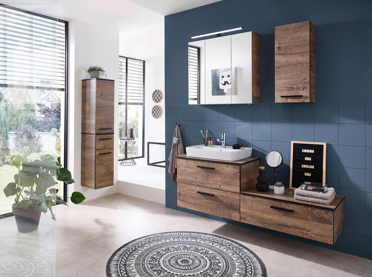Badezimmer-Set Quickset 374 Eiche Ribeck Nachbildung B/H/T: ca. 142x200x44,5 cm Quickset 374 - Eiche (142,00/200,00/44,50cm) - Pelipal