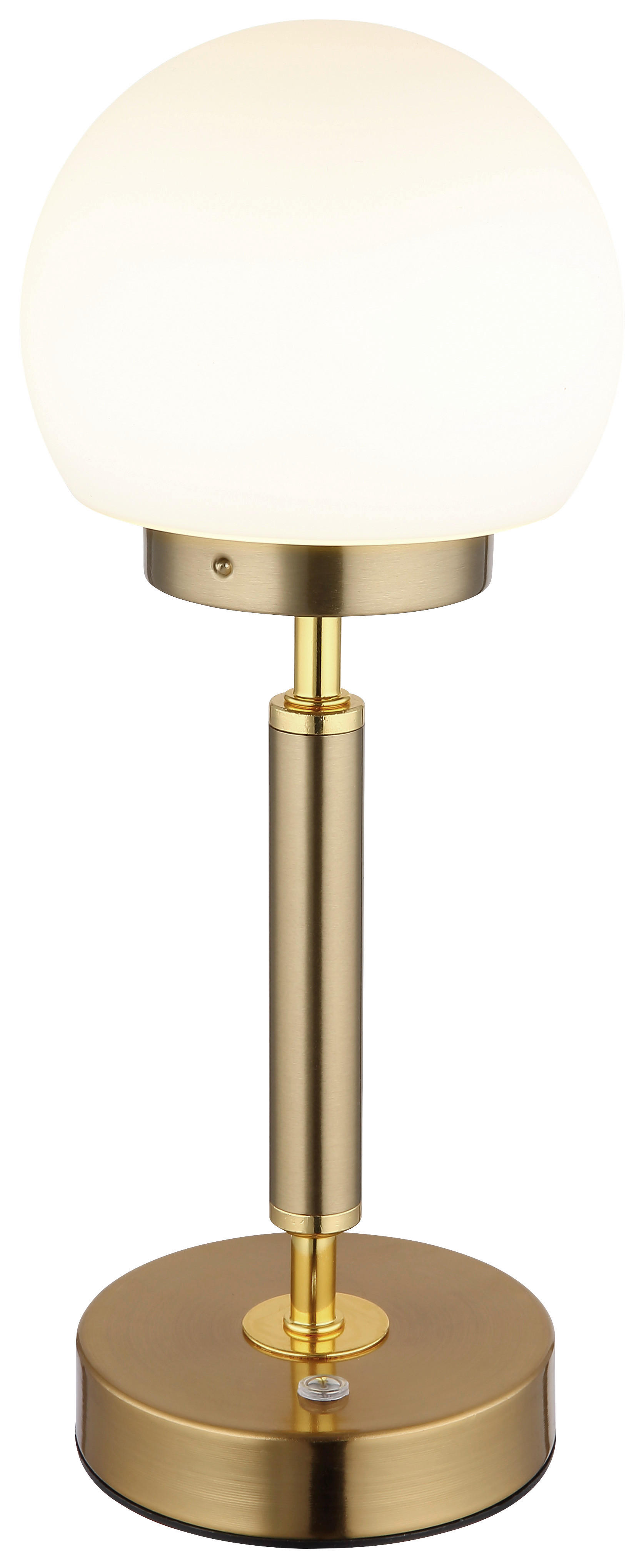 GLOBO LED-Tischleuchte Opal messing Glas Metall H/D: ca. 28,5x11,5 cm 1 Brennstellen HAKU - messing/Opal (11,50/28,50cm) - GLOBO