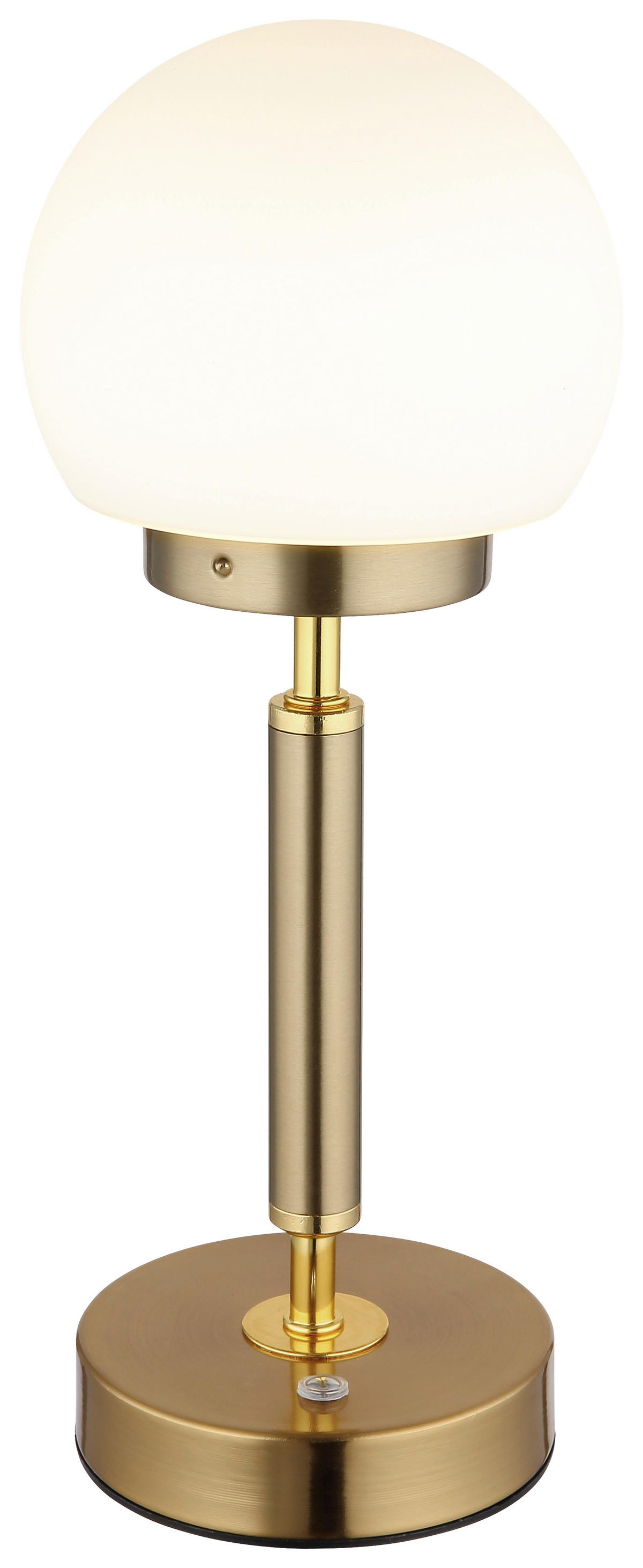 GLOBO LED-Tischleuchte Opal messing Glas Metall H/D: ca. 28,5x11,5 cm 1 Brennstellen HAKU - messing/Opal (11,50/28,50cm) - GLOBO
