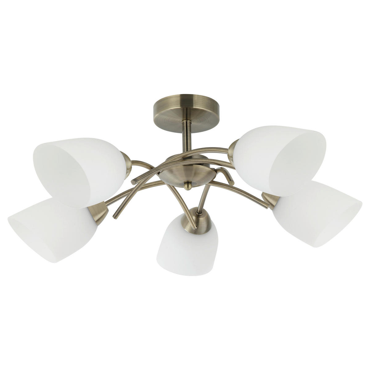 Lamkur Deckenleuchte DONNA 45474 oxidgrün Glas Metall H/L: ca. 26x45 cm E27 5 Brennstellen Donna - oxidgrün (45,00cm) - Lamkur