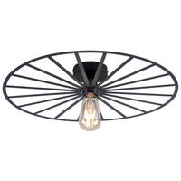 Just Light Wand-/Deckenleuchte SPIKE 15636-18 schwarz Metall H/D: ca. 9x50 cm E27 1 Brennstellen SPIKE - schwarz (50,00/9,00cm) - Just Light