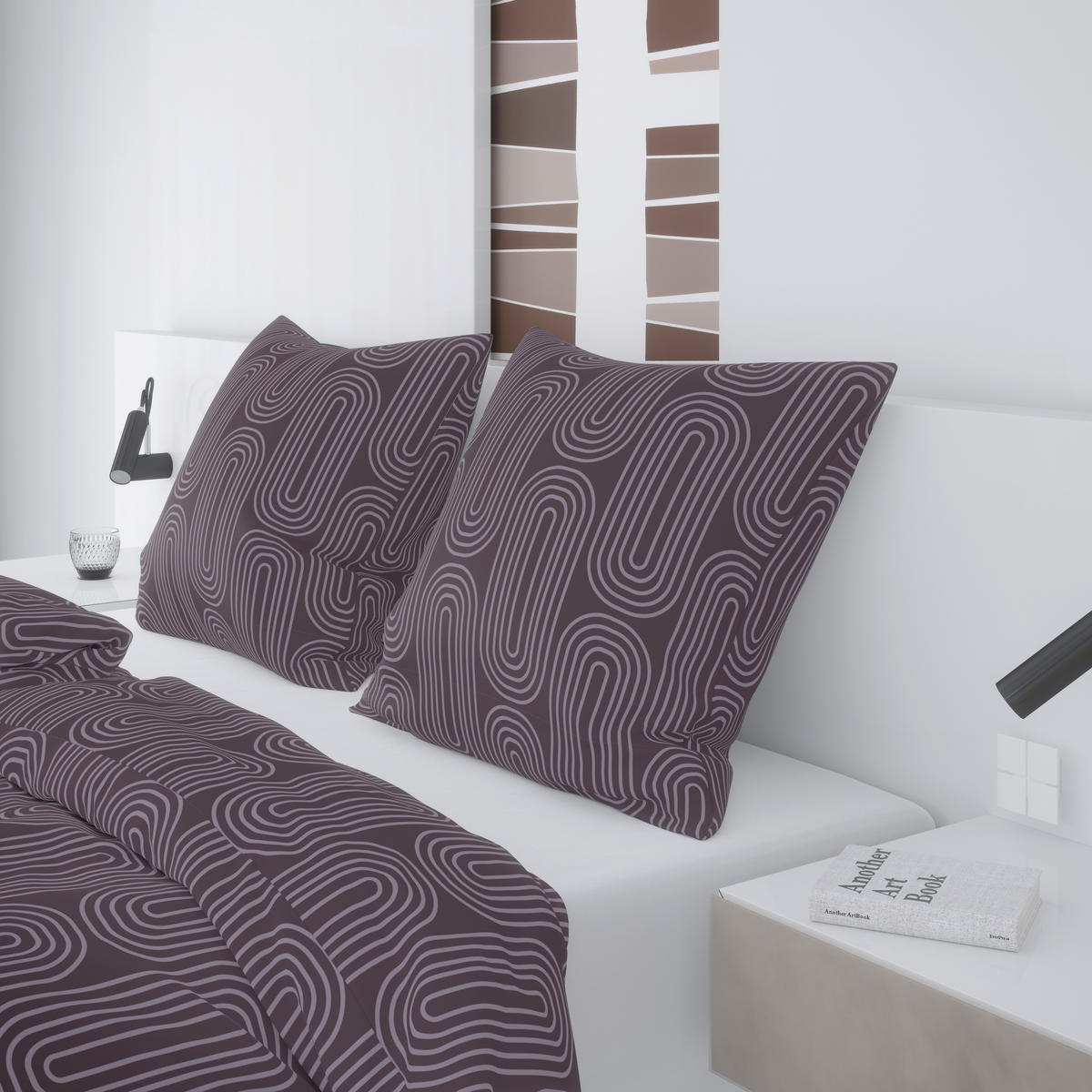 Microfaser Bettwäsche Bettwäsche_Microfaser Modern bord - bordeaux (135,00/200,00cm) - Sensation