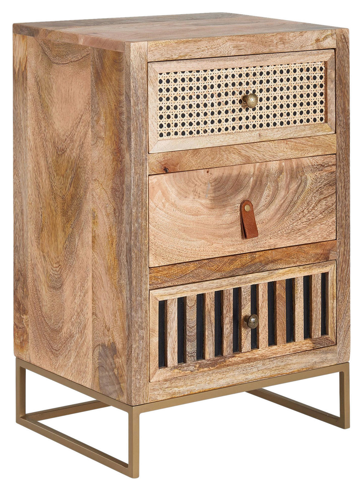 Nachtkonsole braun B/H/T: ca. 40x60x30 cm Nachtkonsole - braun (40,00/60,00/30,00cm) - Wohnling