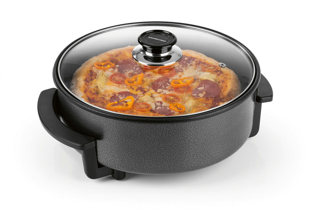 GOURMETmaxx Elektrische Party-Pfanne schwarz Edelstahl B/H/L: ca. 14,5x36x34,5 cm Elektrische_Party-Pfanne - schwarz (34,50/14,50/36,00cm) - GOURMETmaxx