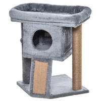 PawHut Katzenbaum hellgrau Polyester B/H/L: ca. 40x57x40 cm Katzenbaum - hellgrau (40,00/40,00/57,00cm) - PawHut