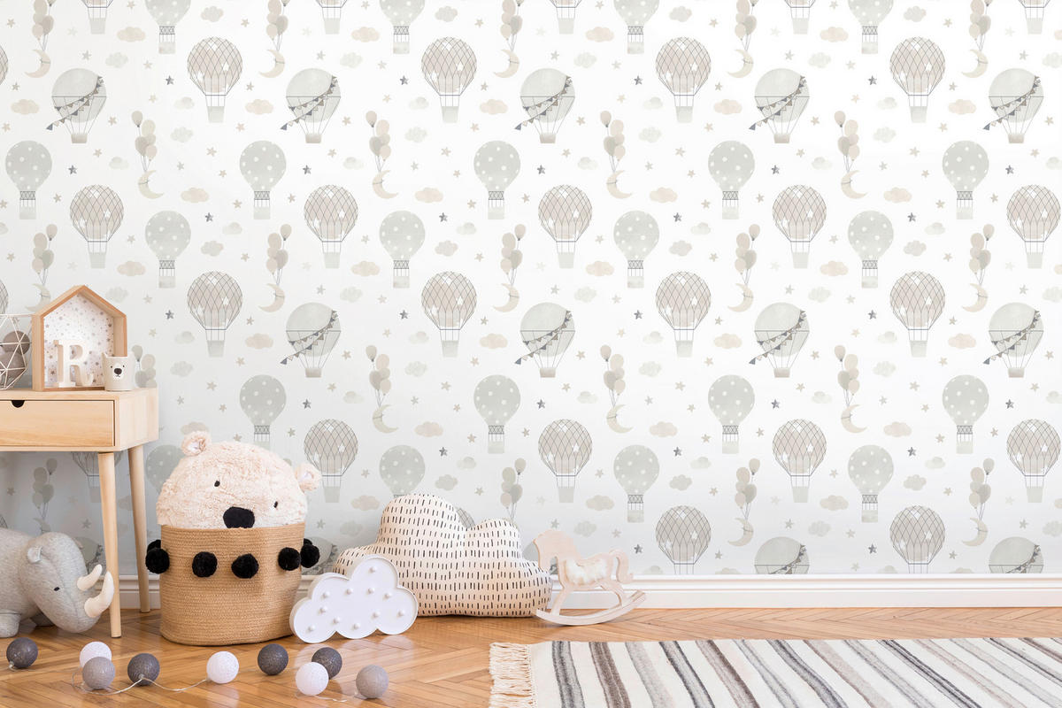 UGEPA Papiertapete Luftballons beige B/L: ca. 0,53x10 cm Papiertapete_B27007 - beige (0,53/10,00cm) - UGEPA