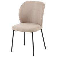 Stuhl Medina beige schwarz Webstoff Metall B/H/T: ca. 46x85x48 cm Medina - beige/schwarz (46,00/85,00/48,00cm)