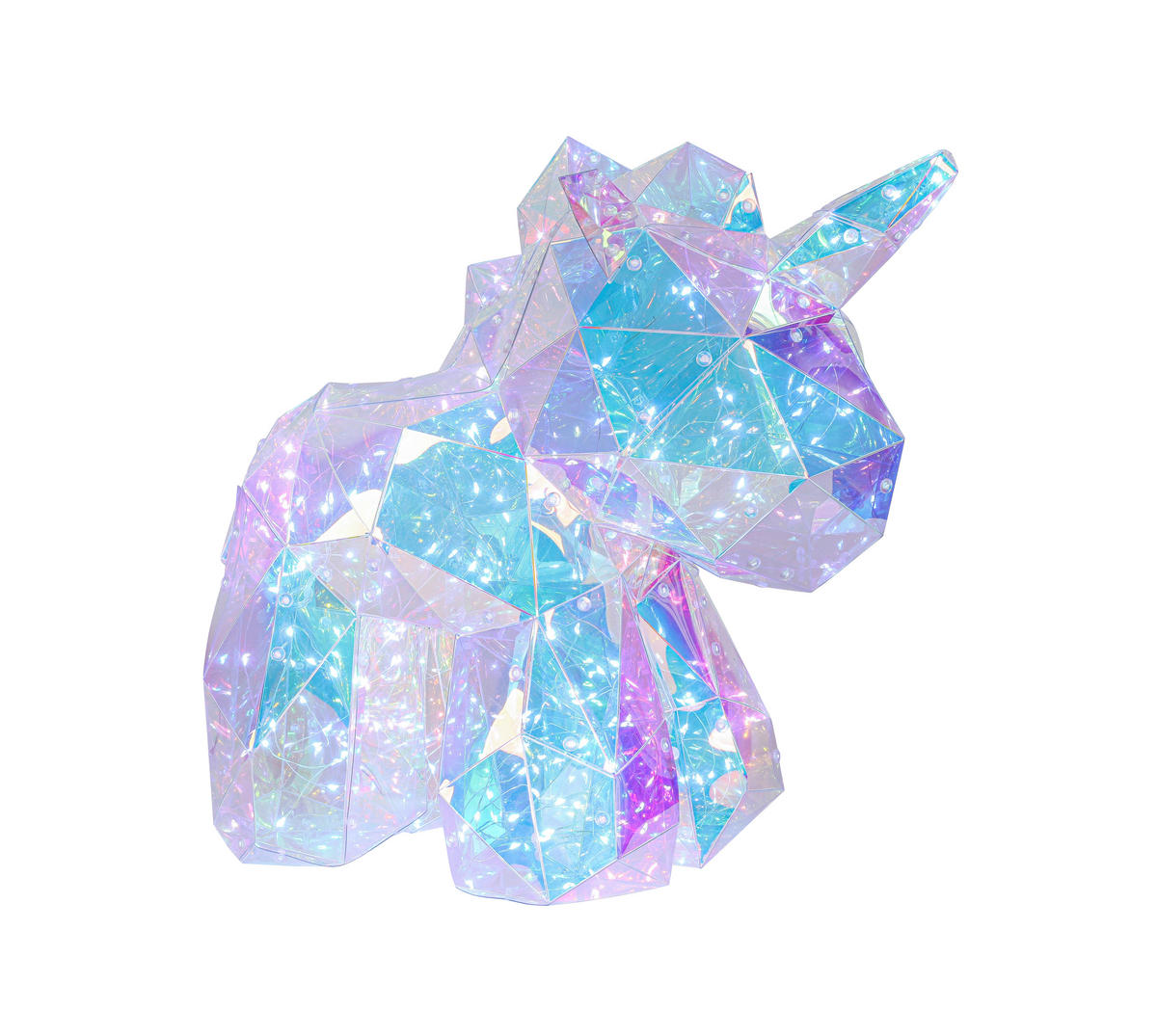LED-Dekoleuchte transparent Kunststoff B/H/L: ca. 23x36x38 cm Einhorn - transparent (38,00/23,00/36,00cm)