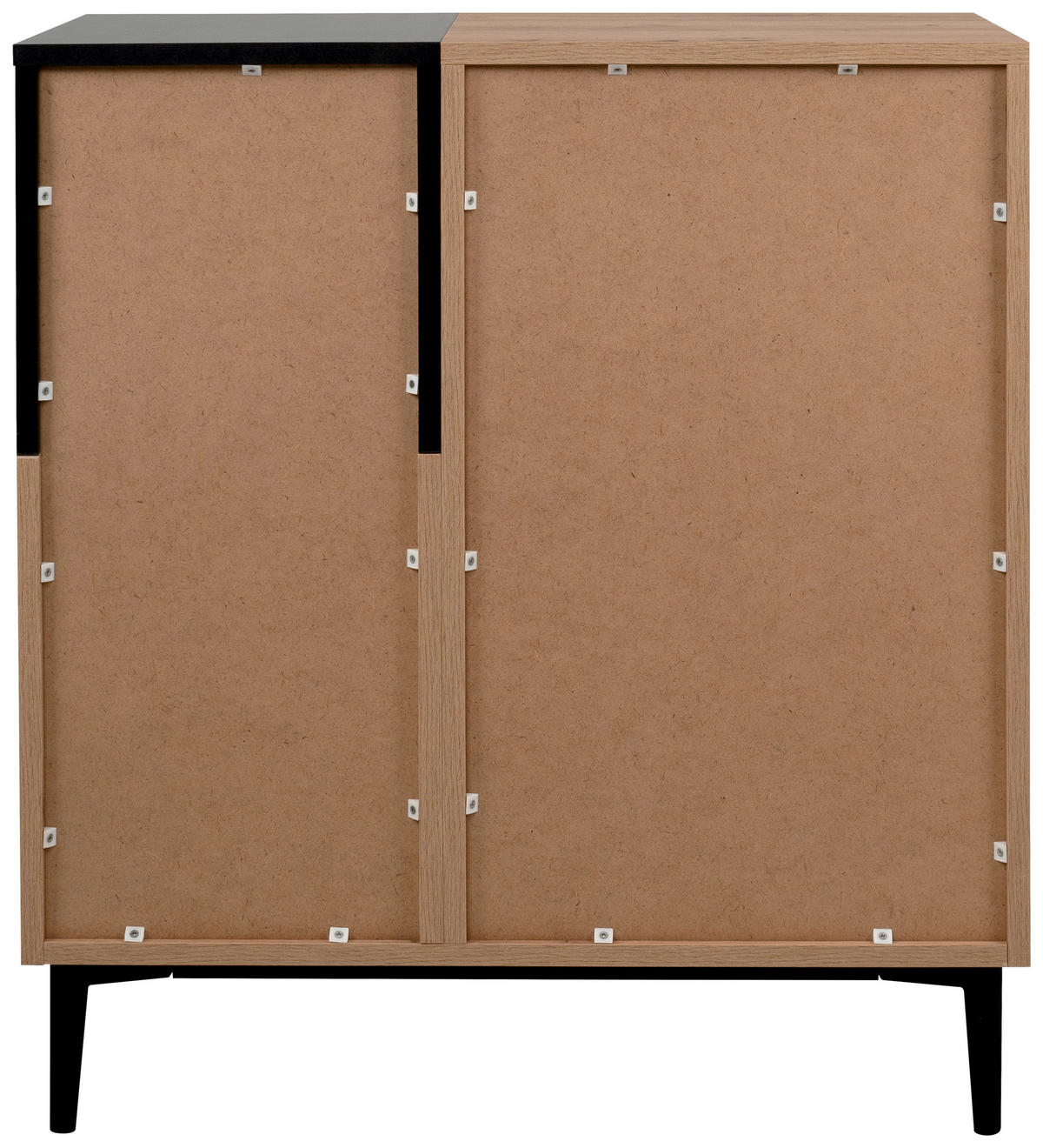 Kommode Nola Eiche Artisan Nachbildung schwarz B/H/T: ca. 80x90x42 cm Nola - Eiche/schwarz (80,00/90,00/42,00cm)