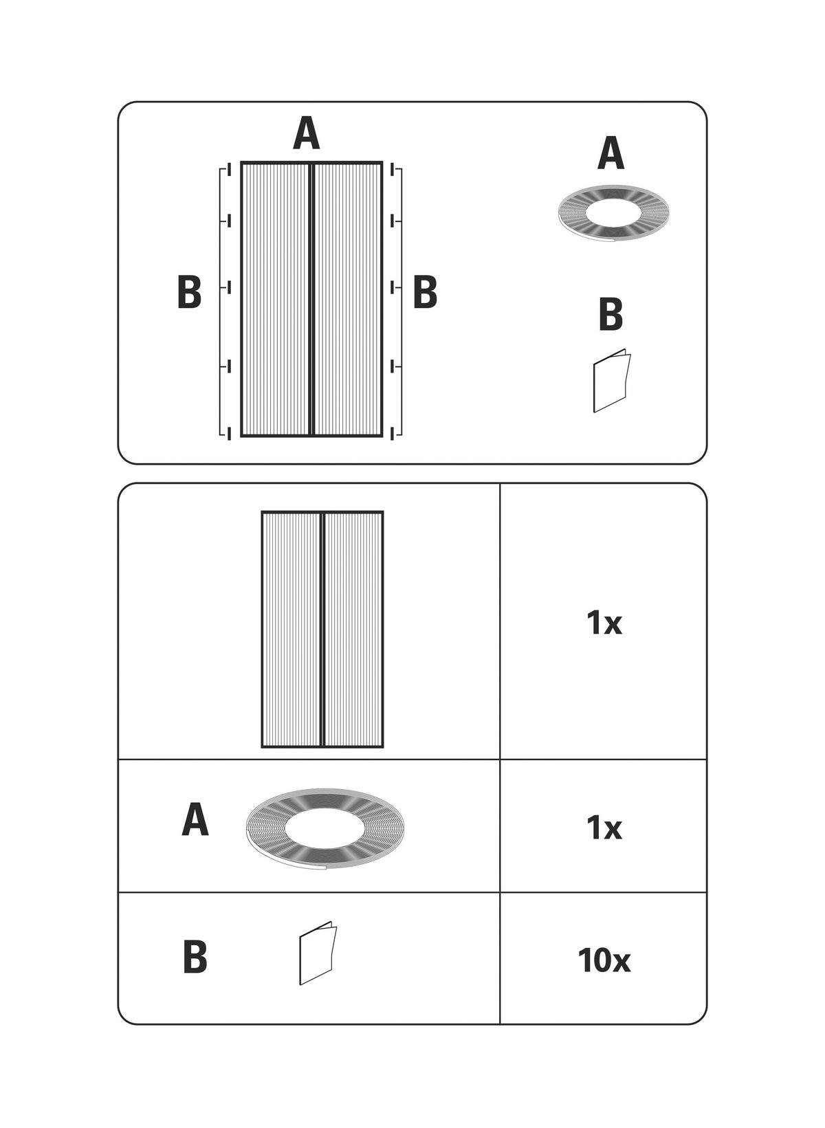 Insektenschutz Insektenschutz-Magnetvorhang - schwarz (110,00/220,00cm)