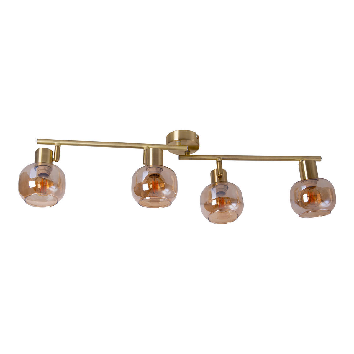 Näve Leuchten Spot gold Glas Metall B/H/T: ca. 80x20x10 cm E14 4 Brennstellen LIBBY - gold (80,00/20,00/10,00cm) - Näve Leuchten
