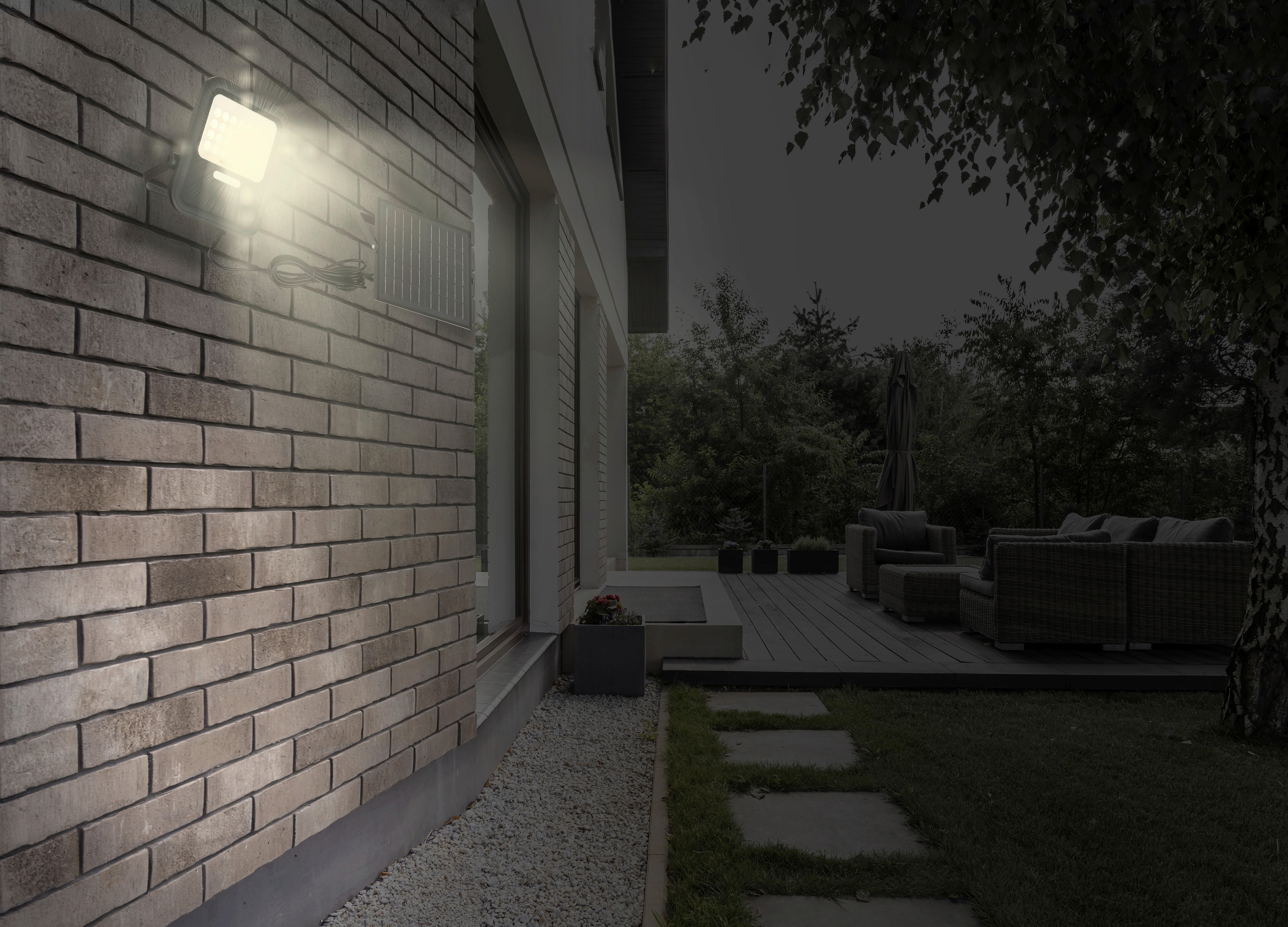 LED-Solarleuchte schwarz Kunststoff Metall B/H: ca. 24,3x25,4 cm SOLAR - schwarz (24,30/25,40cm) - GLOBO