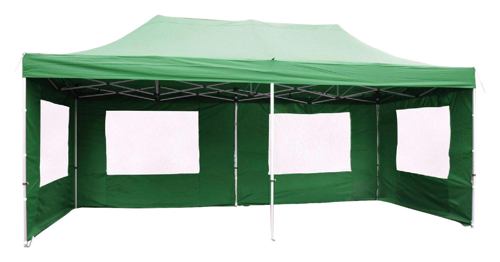 VCM Faltpavillon PROFI grün Polyester-Mischgewebe B/T/L: ca. 600x300x600 cm