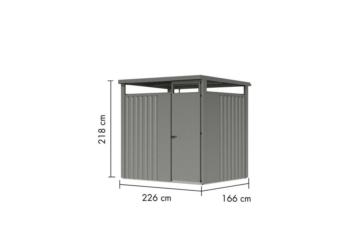 Karibu Gartenhaus Nessa 1,5 grau B/H/L: ca. 160x215x220 cm Nessa 1,5 - grau (220,00/160,00/215,00cm) - Karibu