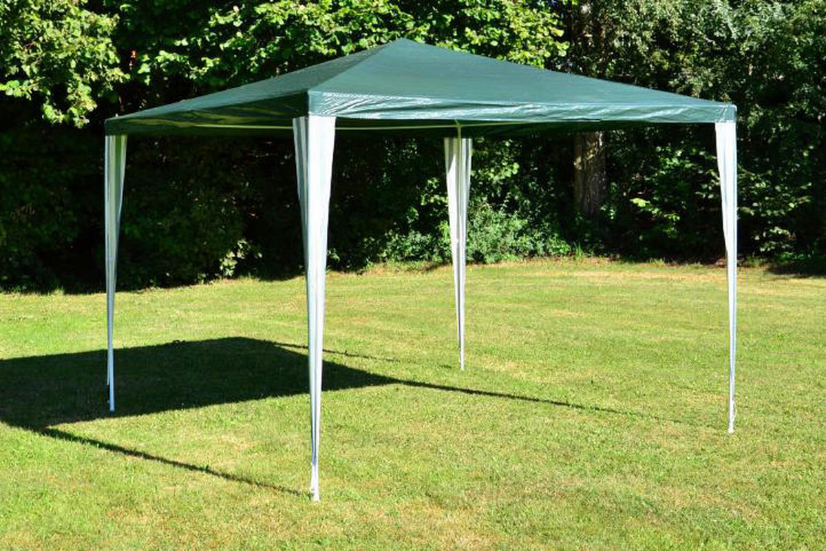 VCM Pavillon grün Stahlrohr B/H/L: ca. 300x197x300 cm Pavillon_3x3m grün - grün (300,00/300,00/197,00cm) - VCM