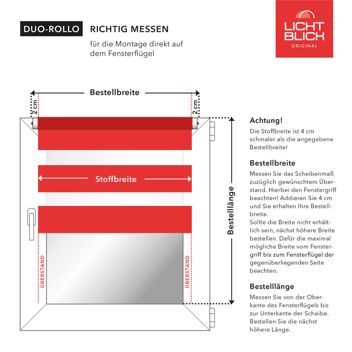 Doppelrollo Duo weiß B/L: ca. 100x150 cm Duo - weiß (100,00/150,00cm) - LICHTBLICK