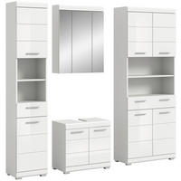 Badezimmer-Set Scout weiß weiß Hochglanz B/H/T: ca. 186x191x34 cm Scout - weiß (186,00/191,00/34,00cm) - xonox.home