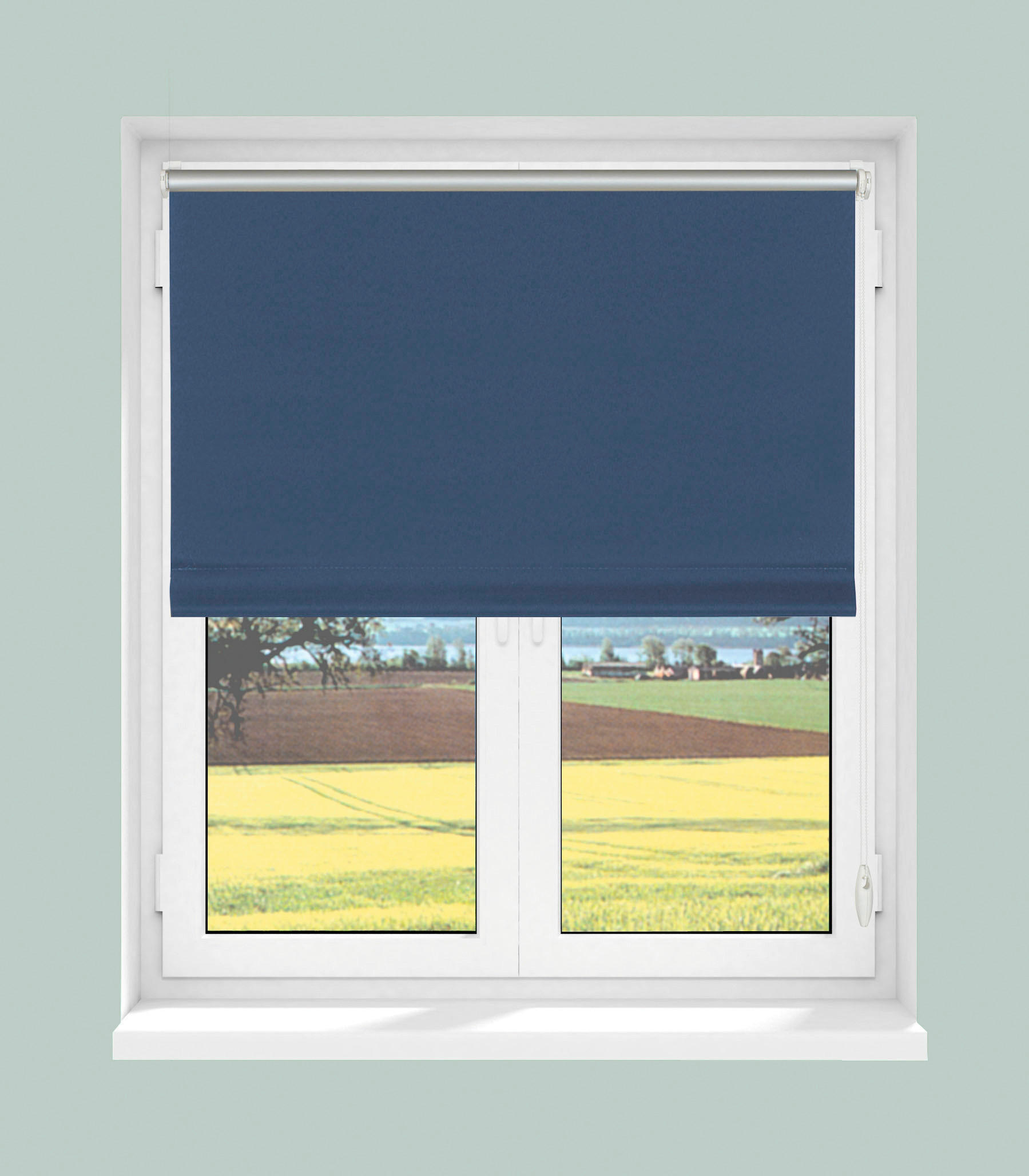 Thermo Klebe-/Klemmrollo Verdunklungsqualität blau B/L: ca. 60x150 cm Rollo-Thermo-VD_Klebe/Klemm - blau (60,00/150,00cm) - Boviva
