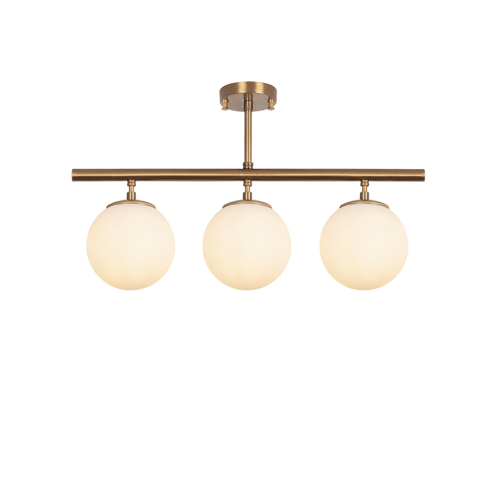 Opviq Deckenleuchte Atmaca bronze Glas Metall B/H/T/L/D: ca. 15x37x15x60x15 cm E27 3 Brennstellen Atmaca - bronze (60,00/15,00/37,00cm) - Opviq