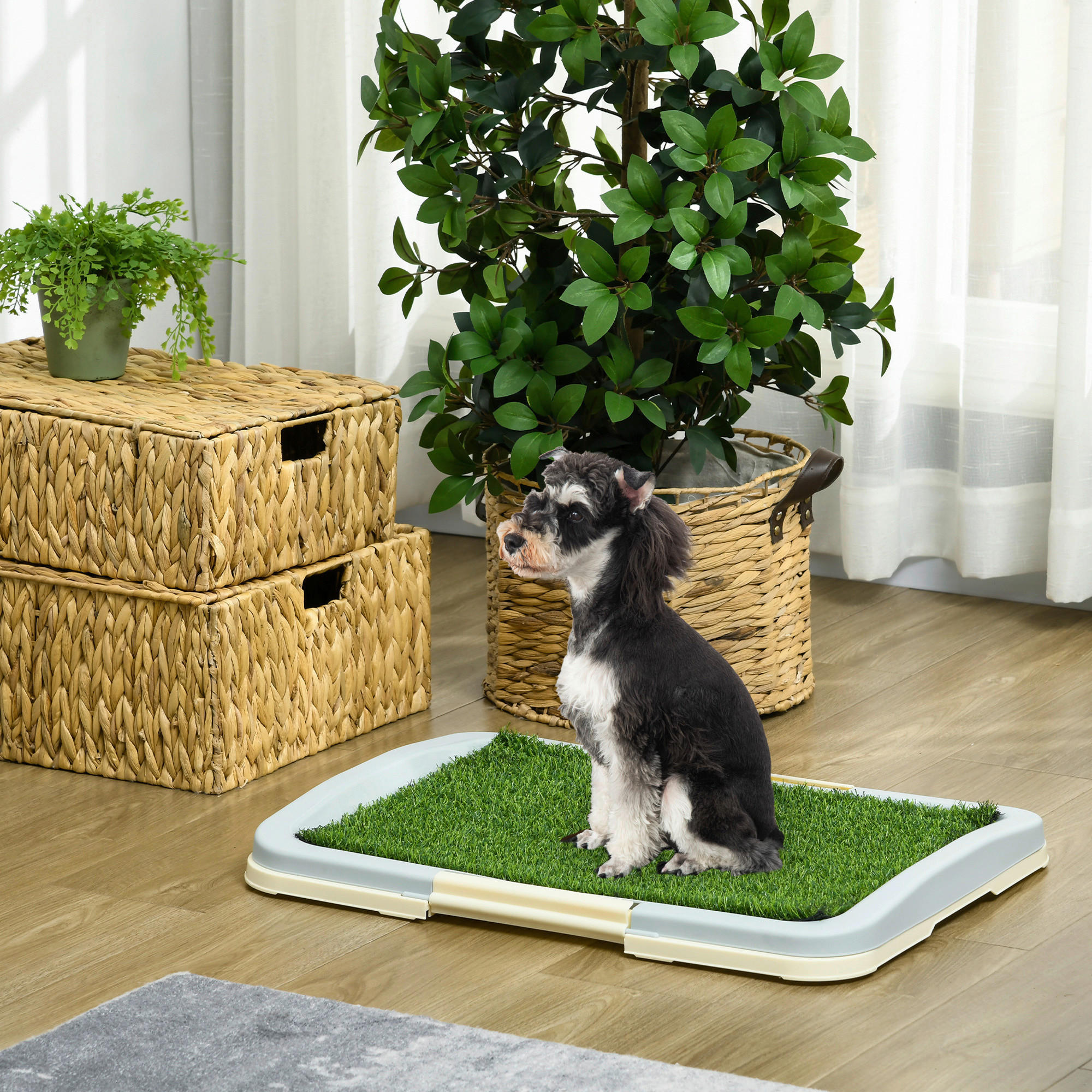 PawHut Hunde-Zubehör grün Edelstahl B/H/L: ca. 48,5x63x6 cm Hundetoilette - grün (6,00/48,50/63,00cm) - PawHut