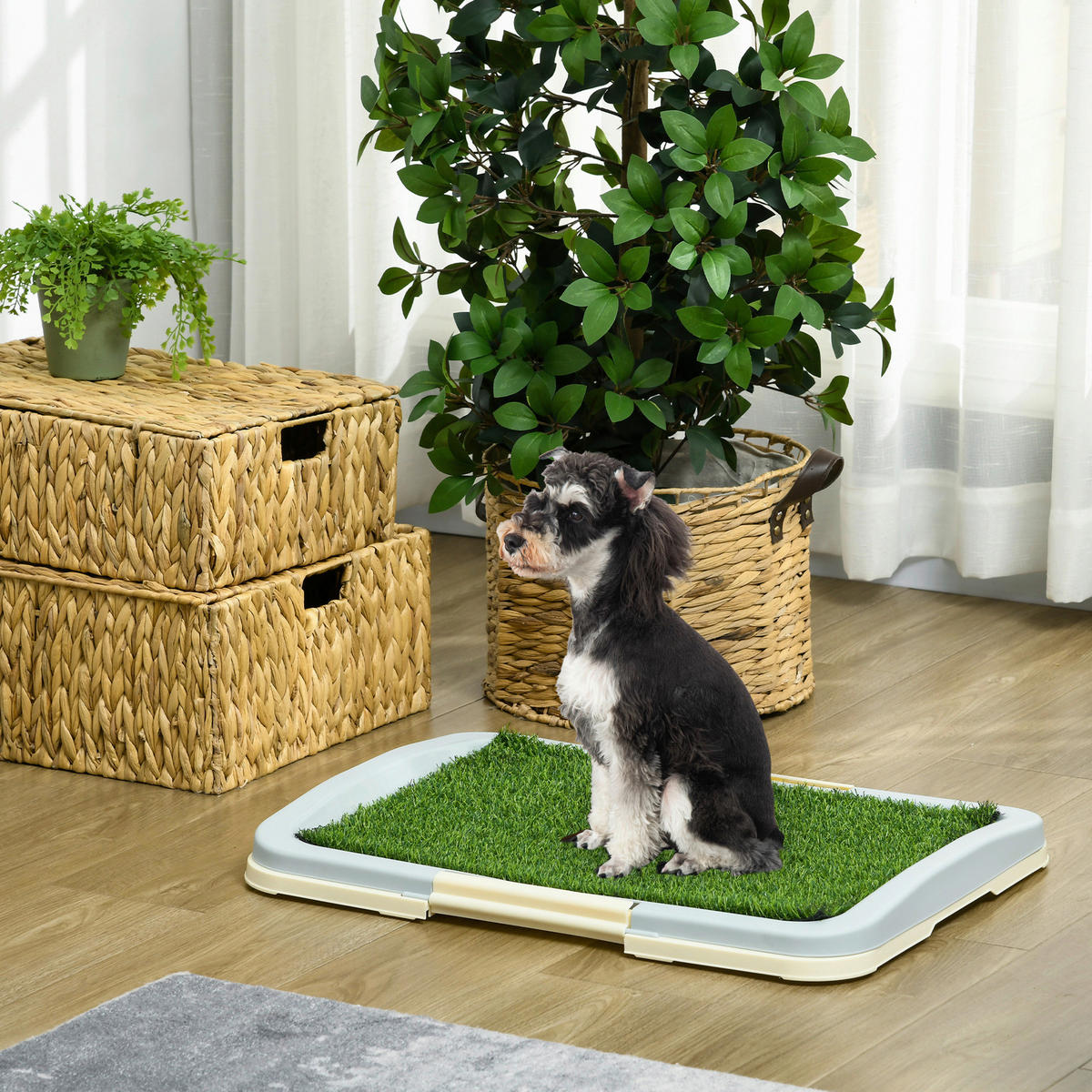 PawHut Hunde-Zubehör grün Edelstahl B/H/L: ca. 48,5x63x6 cm Hundetoilette - grün (6,00/48,50/63,00cm) - PawHut