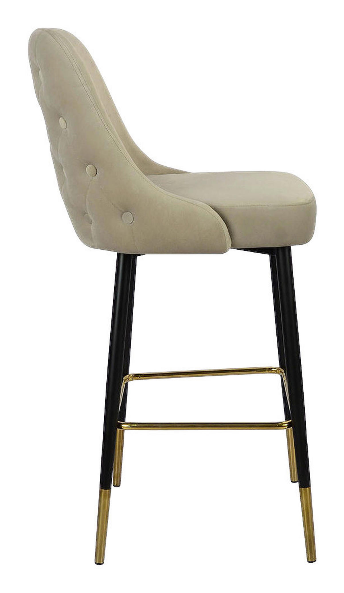 Barhocker Mojo 101 taupe Microfaser B/H/T: ca. 53x110x57 cm Mojo 101 - schwarz/taupe (53,00/110,00/57,00cm) - 360 Living