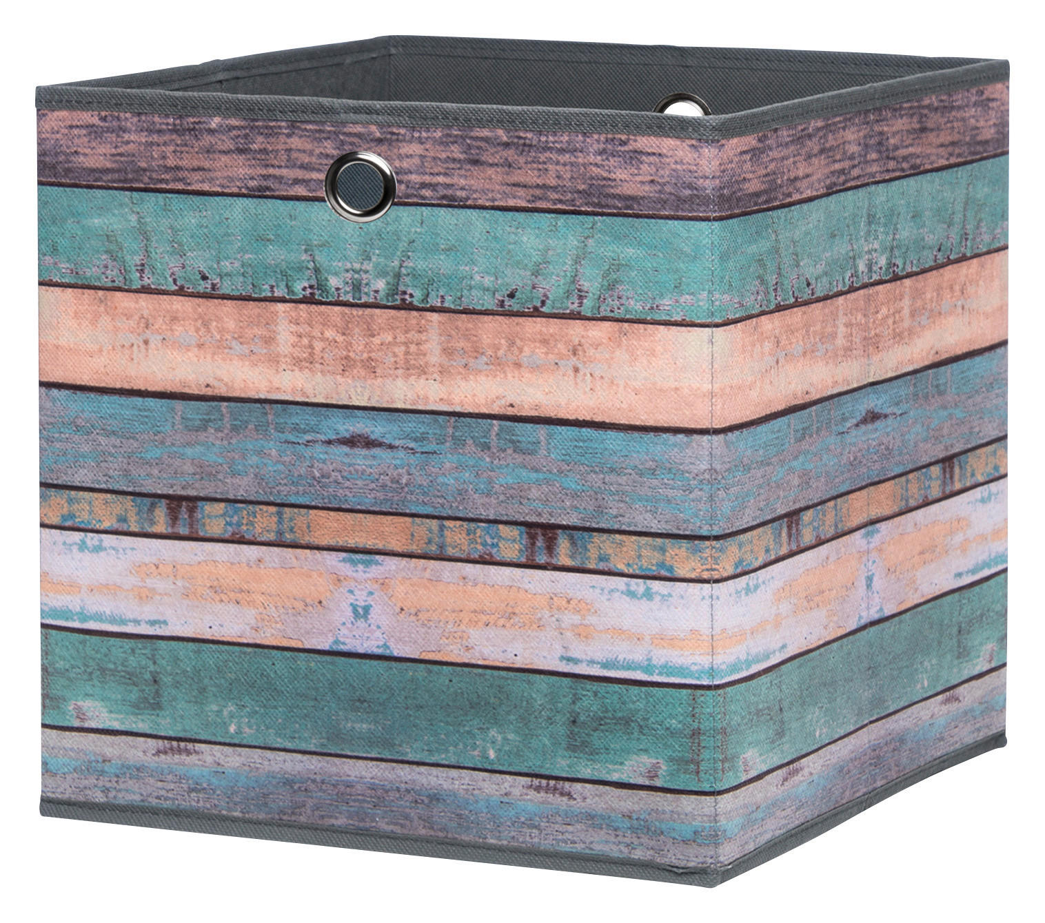 Motivbox Wood bunt anthrazit B/H/T: ca. 32x32x32 cm Wood - bunt/anthrazit (32,00/32,00/32,00cm)