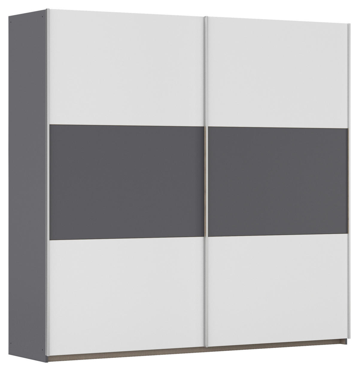Kleiderschrank Oslo Alpinweiß grau B/H/T: ca. 218x210x59 cm Oslo - Alpinweiß/grau (218,00/210,00/59,00cm)