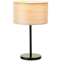 Brilliant Tischleuchte Romm 93139/76 schwarz natur Metall Holz B/H/T: ca. 25x41x25 cm E27 1 Brennstellen Tischleuchte Romm 93139/76 - natur/schwarz (25,00/41,00/25,00cm) - Brilliant