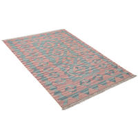 PersaTepp Teppich Kelim Gashgai rosa B/H/L: ca. 84x1x121 cm Kelim Gashgai - grün/rosa (121,00/84,00/1,00cm) - PersaTepp