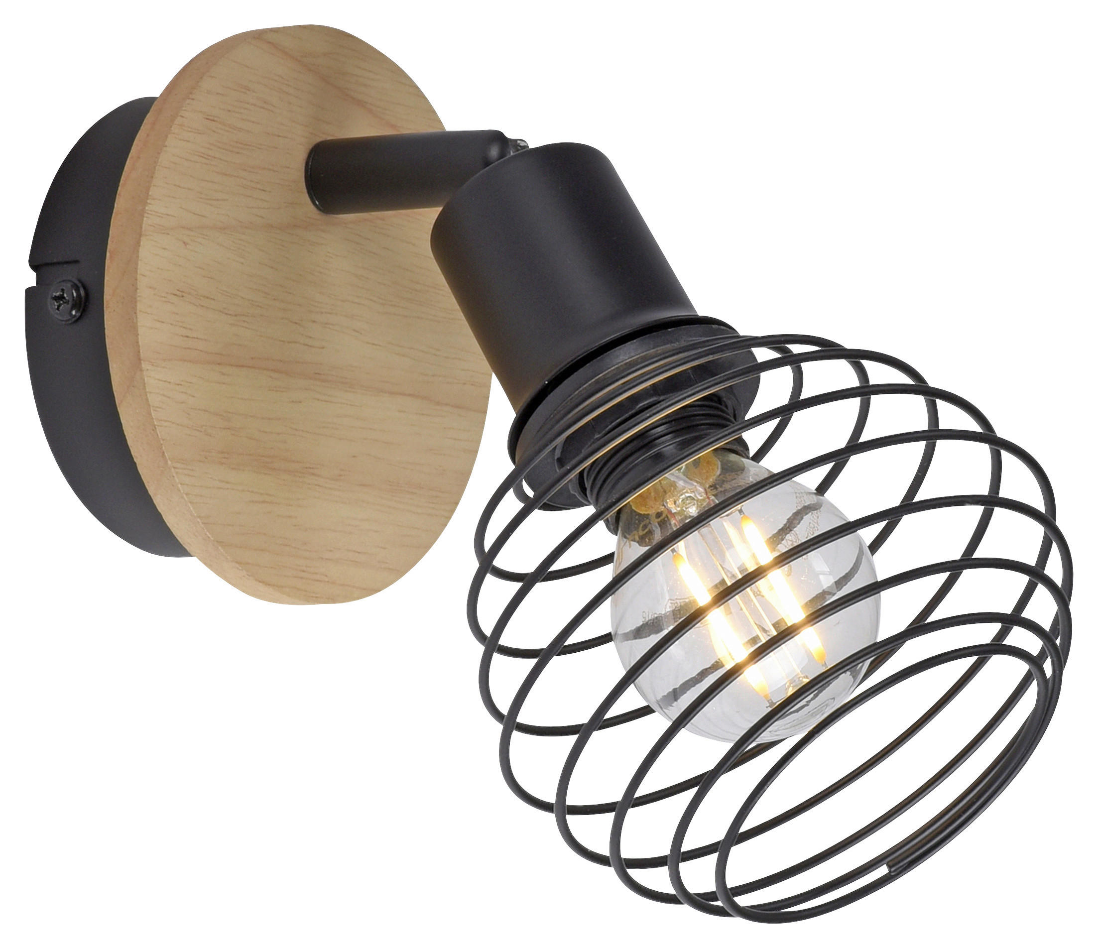 Just Light Wandleuchte 15921-79  Eugen natur Aluminium Holzwerkstoff B/H/L: günstig online kaufen