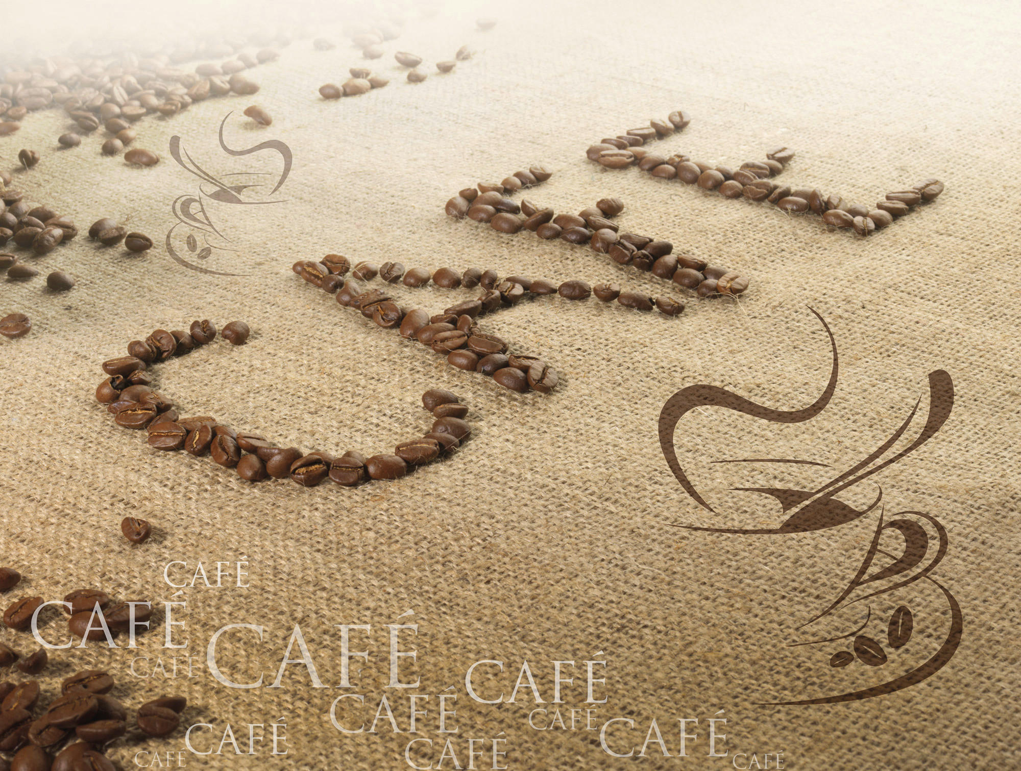 Komar Fototapete Coffee Time B/L: ca. 254x184 cm Coffee Time - (254,00/184,00cm) - Komar