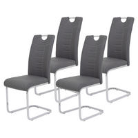 Schwingstuhl Ruby 4er Set grau Kunstleder B/H/T: ca. 44x103x60 cm Ruby 4er Set - grau (44,00/103,00/60,00cm) - Hela