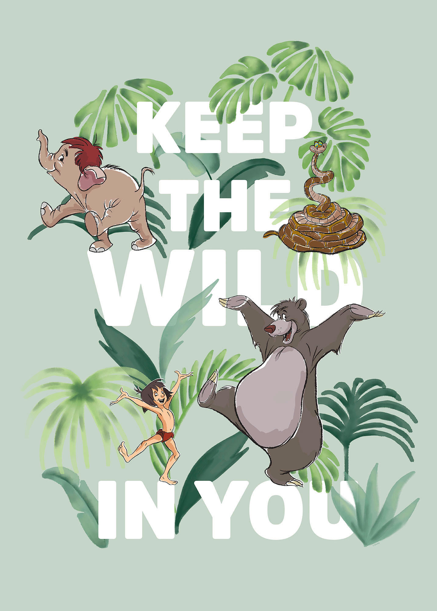 Komar Wandbild Jungle Book Keep the Wild Disney B/L: ca. 50x70 cm günstig online kaufen