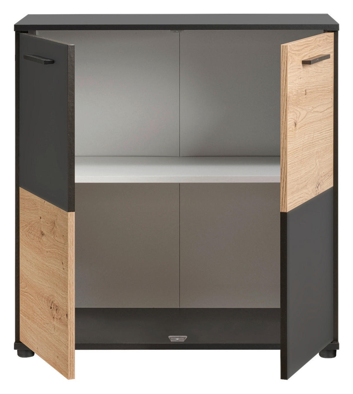 Kommode Zero Eiche Artisan Oak Nachbildung anthrazit B/H/T: ca. 72x72x34 cm Zero - Eiche/anthrazit (72,00/72,00/34,00cm)
