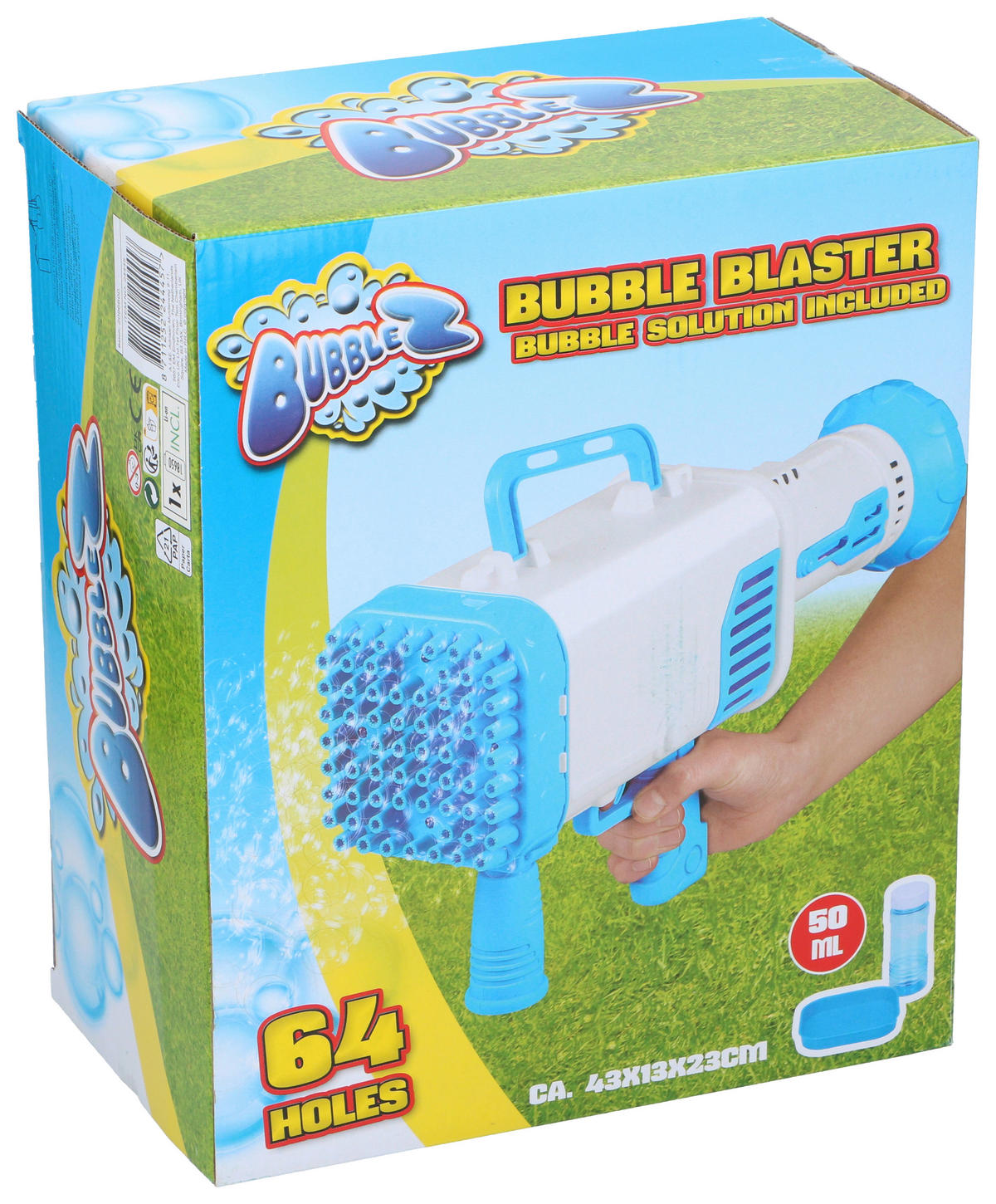 BUBBLEZ Seifenblasen-Pistole B/H/L: ca. 13x27,4x42,3 cm Seifenblasen-Pistole - weiß (42,30/13,00/27,40cm) - BUBBLEZ