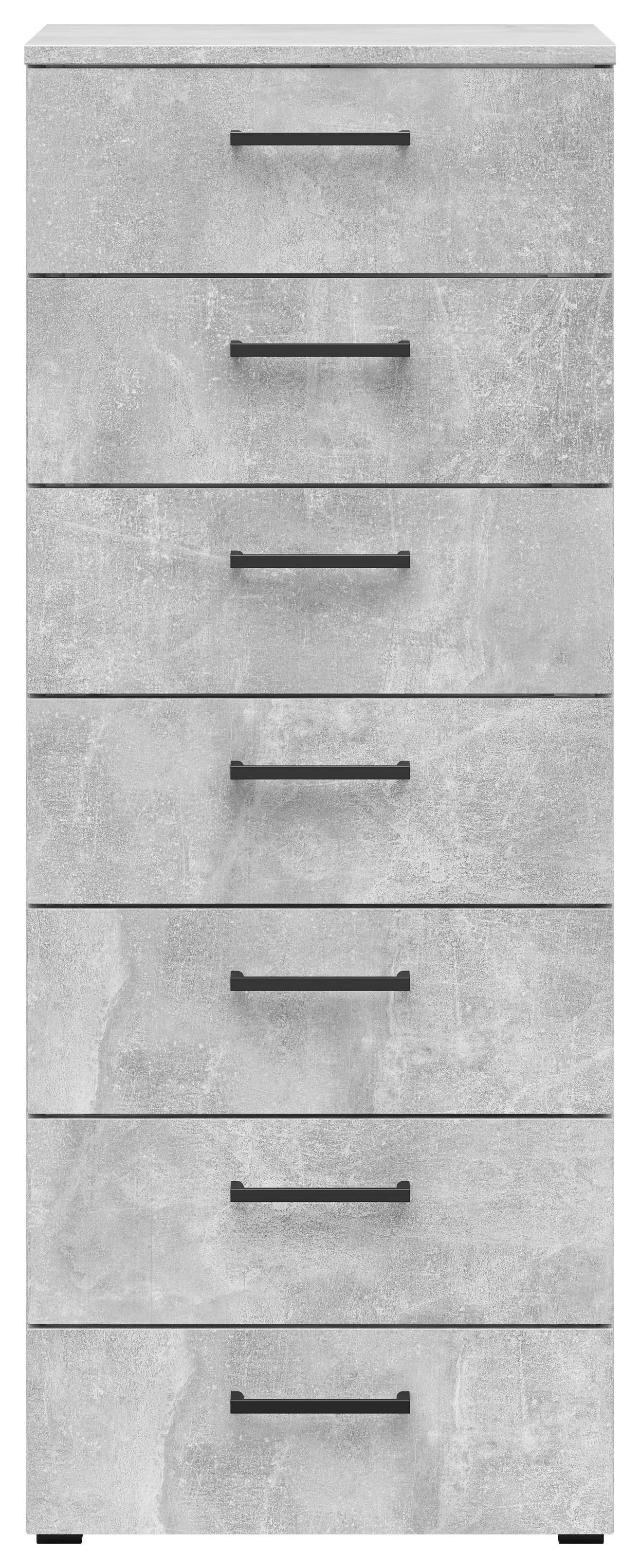 Kommode Multi-Stauraum Typ 18 Beton Optik B/H/T: ca. 45x115x40 cm Multi-Stauraum Typ 18 - Beton (45,00/115,00/40,00cm)