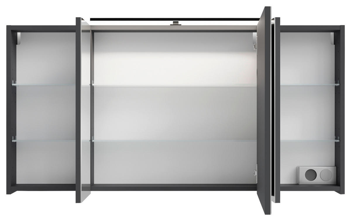 Spiegelschrank SPREE anthrazit B/H/T: ca. 120x60x20 cm SPREE - anthrazit (120,00/60,00/20,00cm) - byLIVING