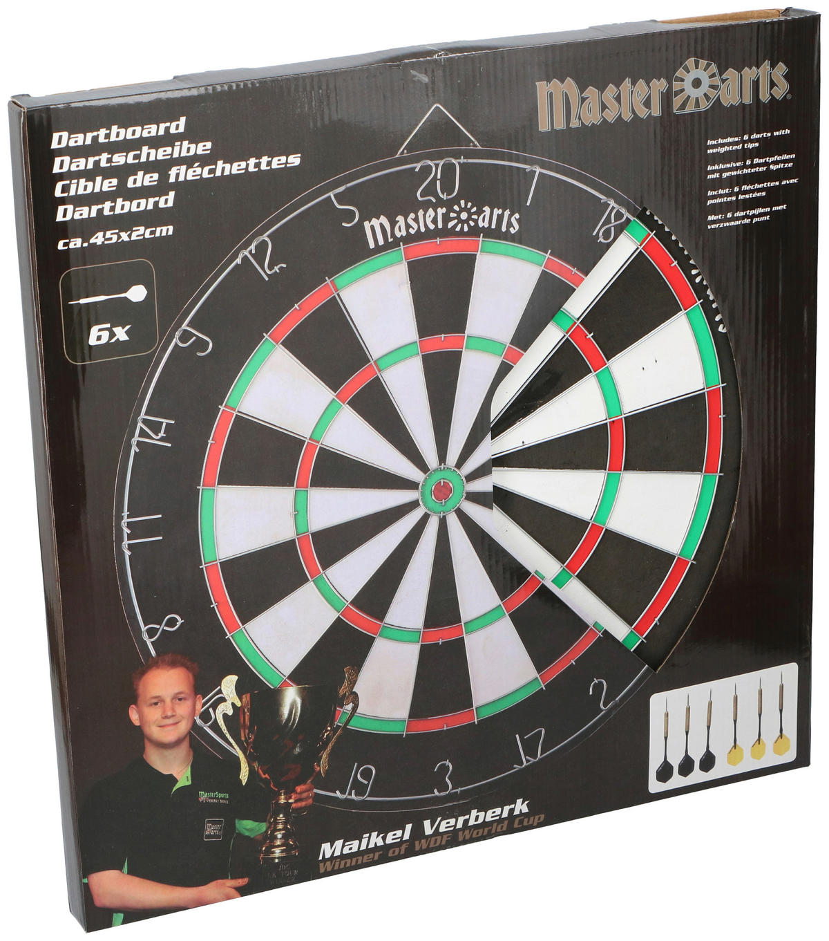 Dartscheibe B/H/L: ca. 45,5x2,8x45,5 cm Dartscheibe - (45,50/45,50/2,80cm)