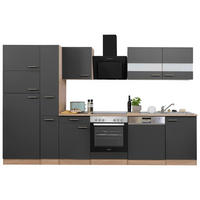 Respekta Küchenblock Economy grau matt B/H/T: ca. 310x200x60 cm Economy - Eiche/grau (310,00/200,00/60,00cm) - Respekta