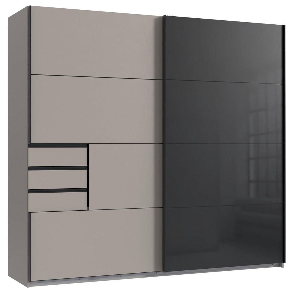 Thumbnail - Schwebetürenschrank Tilburg Sahara grau B/H/T: ca. 225x208x64 cm