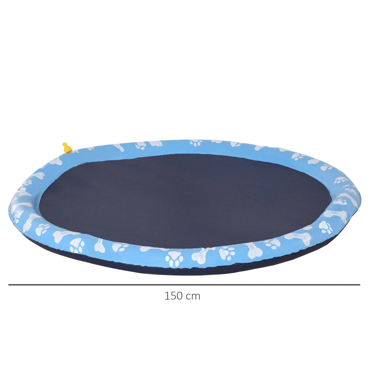 PawHut Hunde-Planschbecken blau Kunststoff B/H/L: ca. 150x1x150 cm Hunde-Planschbecken - blau (150,00/150,00/1,00cm) - PawHut