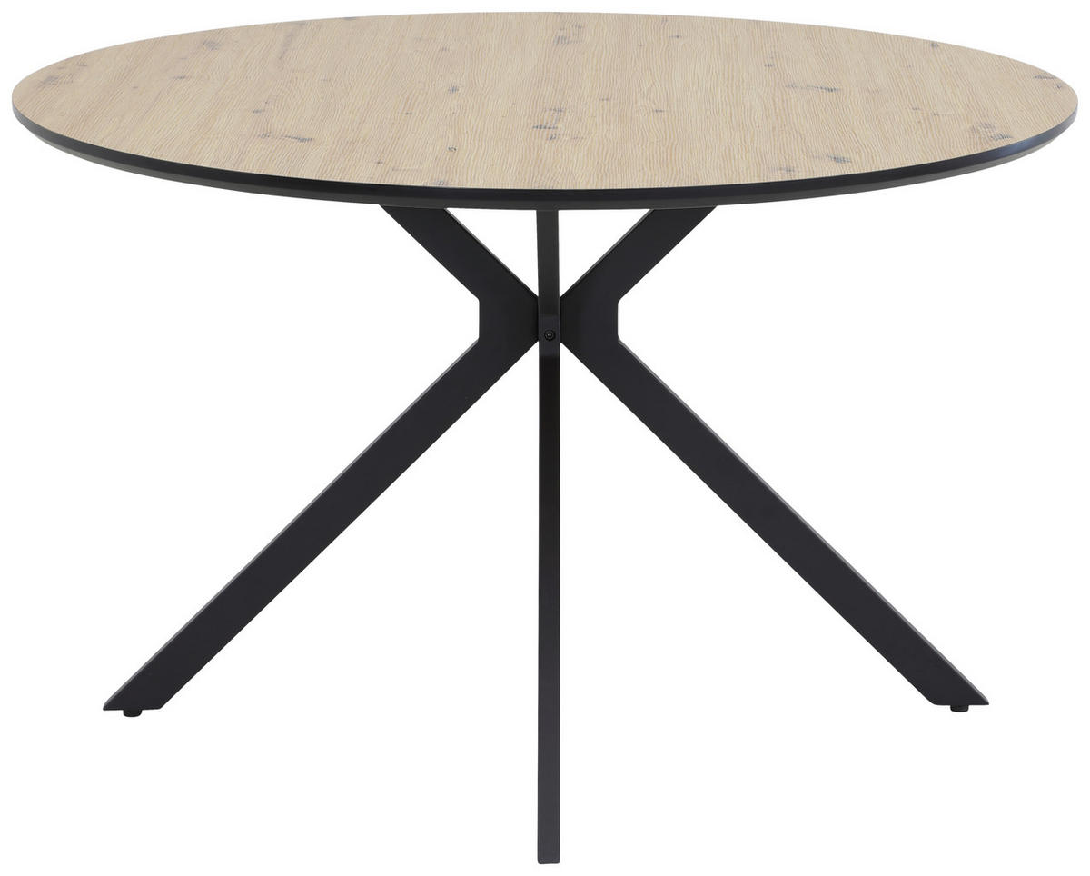 Esstisch Kindu Eiche schwarz B/H: ca. 120x76 cm Kindu - Eiche/schwarz (120,00/76,00cm) - Hela
