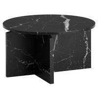 Couchtisch schwarz Marmor Optik B/H/T: ca. 60x33x60 cm Couchtisch - schwarz (60,00/33,00/60,00cm) - Wohnling