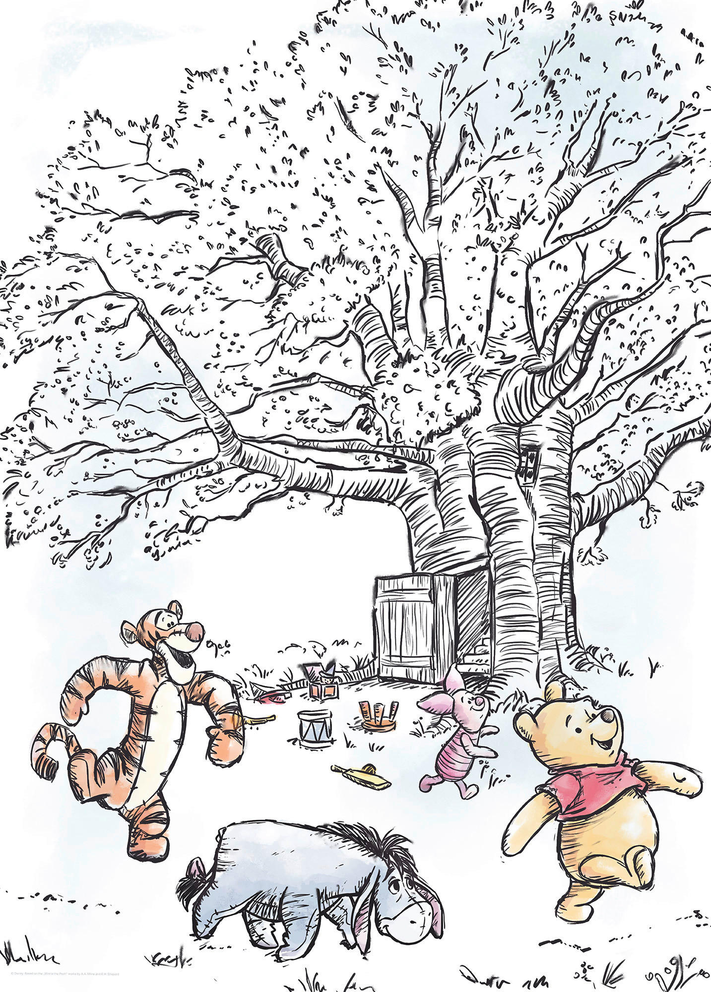 Komar Poster Winnie Pooh Playground Disney B/L: ca. 50x70 cm Winnie Pooh Playground - (50,00/70,00cm) - Komar