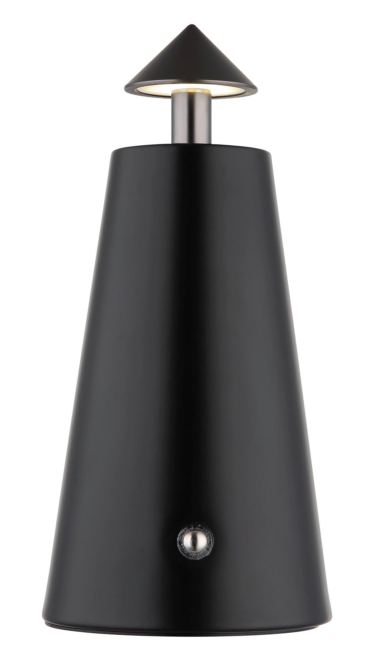 GLOBO LED-Tischleuchte mattschwarz Chrom Metall Kunststoff Stein H/D: ca. 19x9 cm 1 Brennstellen LIVA - Chrom/mattschwarz (9,00/19,00cm) - GLOBO